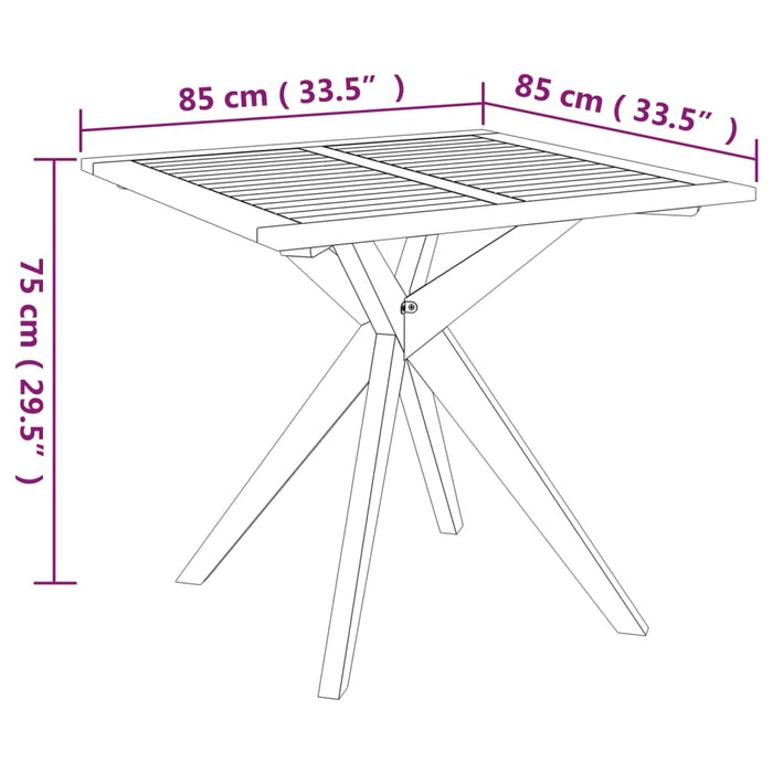 Set Mobili da Pranzo per Giardino 3 pz Legno Massello di Acacia 3087135