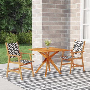 Set Mobili da Pranzo per Giardino 3 pz Legno Massello di Acacia 3087137