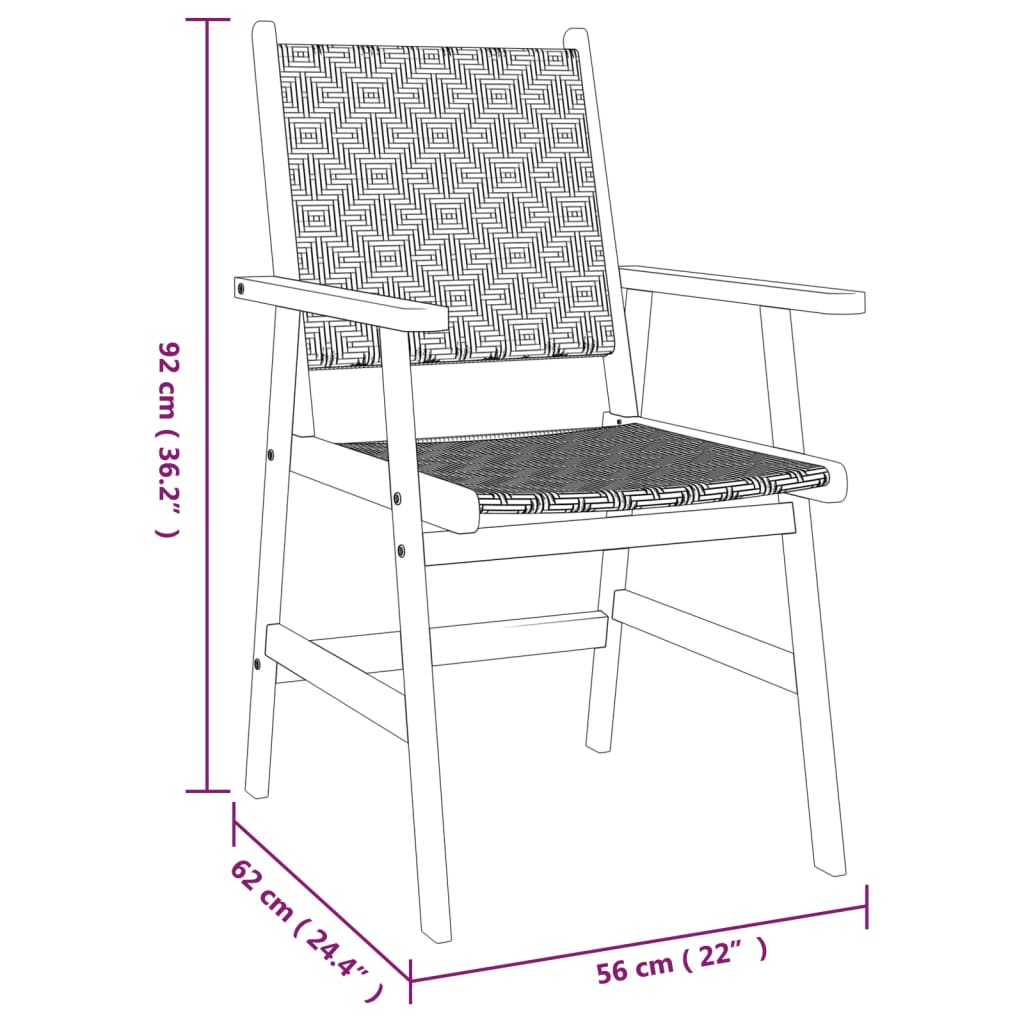 Set Mobili da Pranzo per Giardino 5 pz Legno Massello di Acacia cod mxl 40649