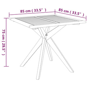 Set Mobili da Pranzo per Giardino 5 pz Legno Massello di Acacia cod mxl 40649