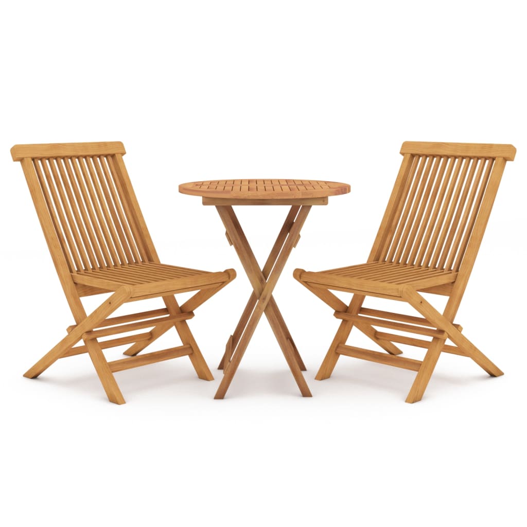 Set da Pranzo per Giardino 3 pz in Legno Massello di Teak 3087186