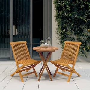 Set da Pranzo per Giardino 3 pz in Legno Massello di Teak 3087186