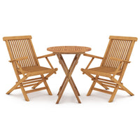 Set da Pranzo per Giardino 3 pz in Legno Massello di Teak cod mxl 40357