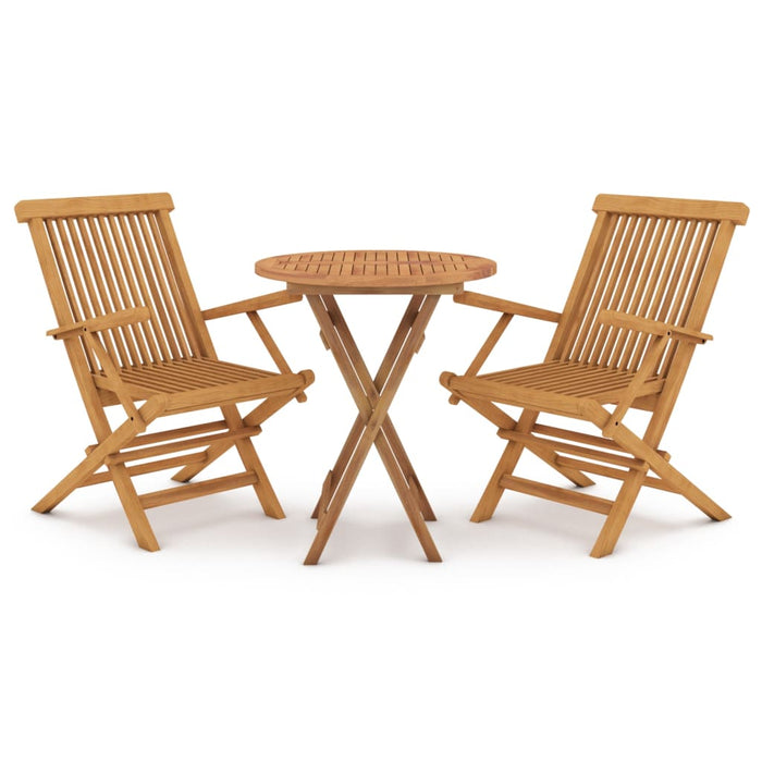 Set da Pranzo per Giardino 3 pz in Legno Massello di Teak cod mxl 40357