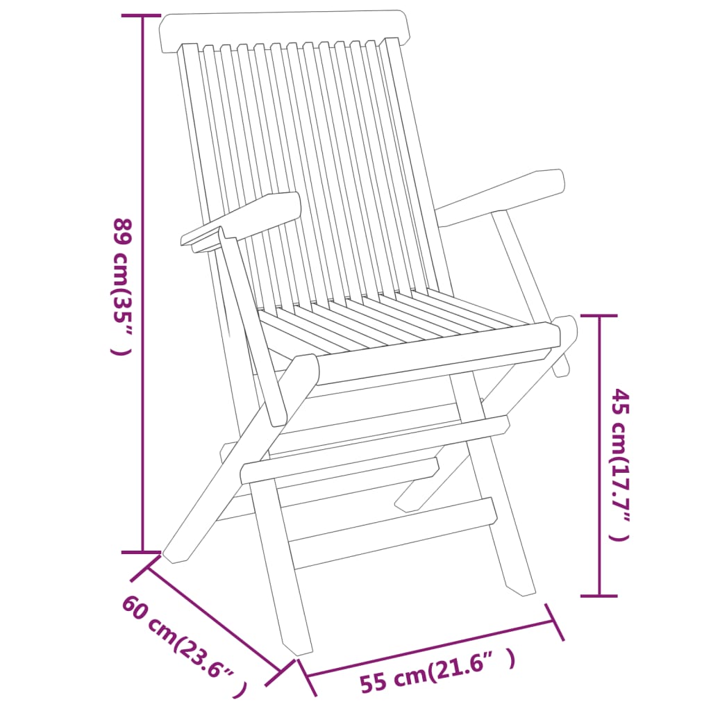 Set da Pranzo per Giardino 3 pz in Legno Massello di Teak cod mxl 40357