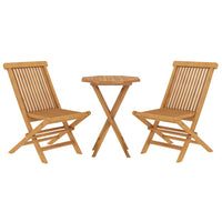 Set da Pranzo per Giardino 3 pz in Legno Massello di Teak 3087190