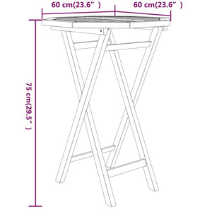 Set da Pranzo per Giardino 3 pz in Legno Massello di Teak 3087190