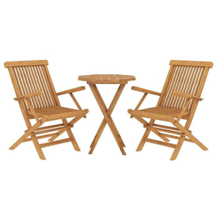 Set da Pranzo per Giardino 3 pz in Legno Massello di Teak cod mxl 40361