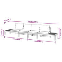 Panche da Giardino con Cuscini Bianco Crema 2pz Legno di Acacia