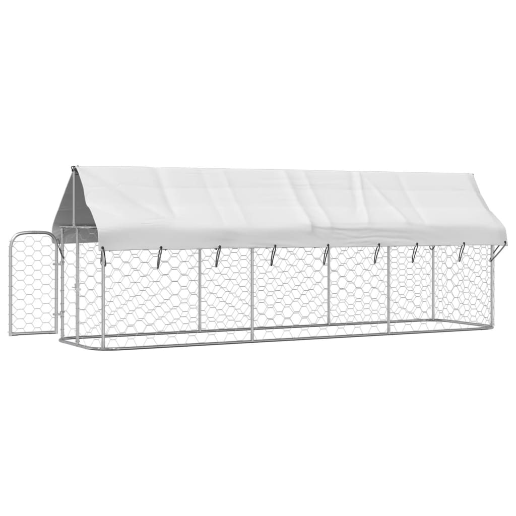 Gabbia per Cani da Esterno con Tetto 400x100x150 cm 171497