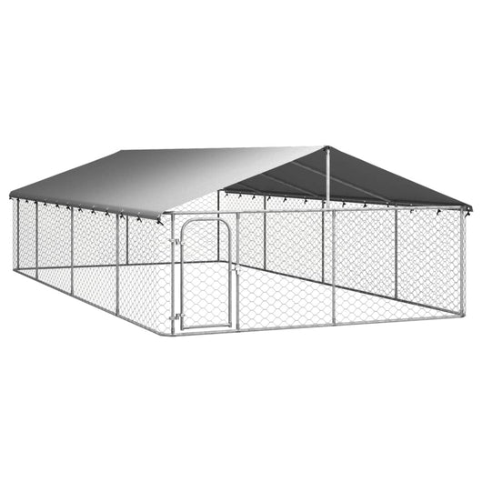 Gabbia per Cani da Esterno con Tetto 600x300x150 cm cod mxl 50524