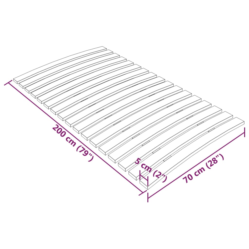 Rete a Doghe con 17 Doghe 70x200 cm cod mxl 64865