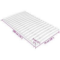 Rete a Doghe con 17 Doghe 70x200 cm cod mxl 64865