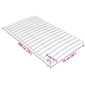 Rete a Doghe con 17 Doghe 70x200 cm cod mxl 64865