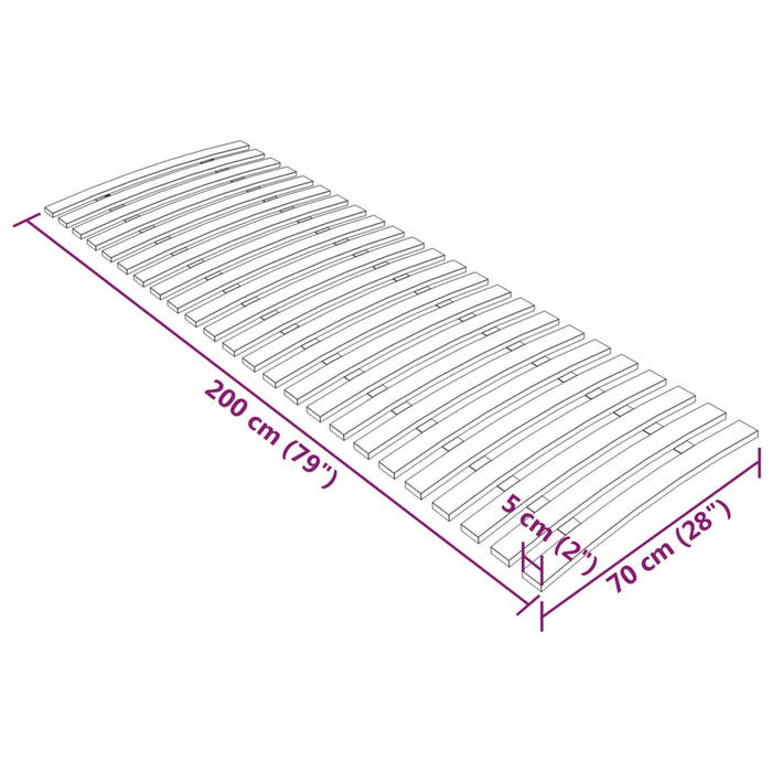 Rete a Doghe con 24 Doghe 70x200 cm cod mxl 64551