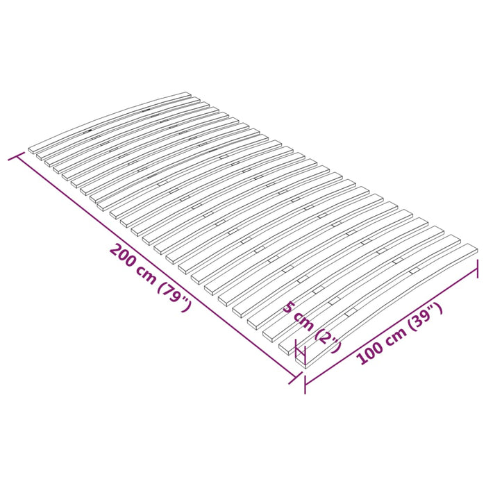 Rete a Doghe con 24 Doghe 100x200 cm cod mxl 65324