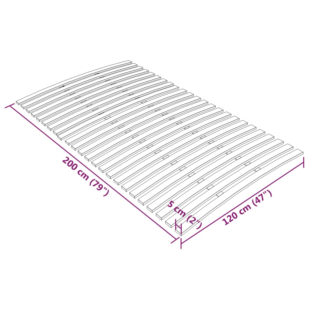 Rete a Doghe con 24 Doghe 120x200 cm cod mxl 48528