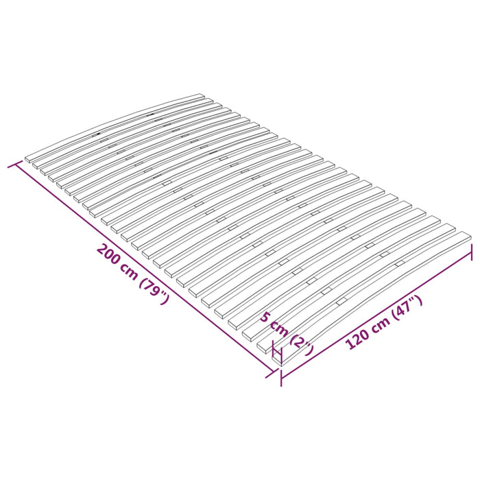 Rete a Doghe con 24 Doghe 120x200 cm cod mxl 48528