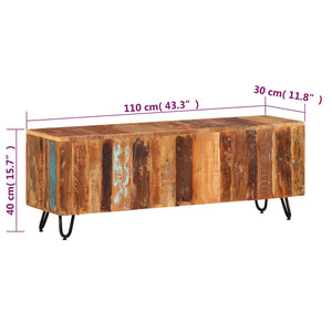 Mobile Porta TV 110x30x40 cm in Legno Massello Riciclato