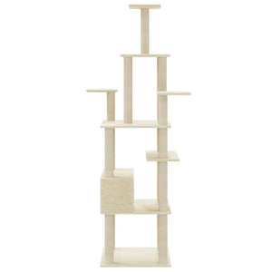 Albero per Gatti con Tiragraffi in Sisal Crema 183 cm cod mxl 9359