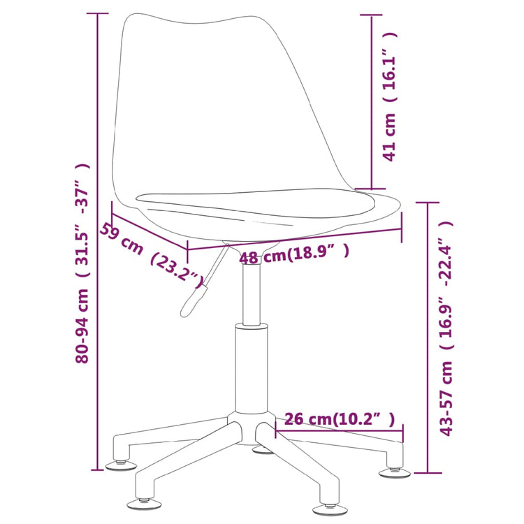 Sedie da Pranzo Girevoli 4 pz Blu in Tessuto 3085407