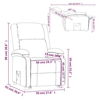 Poltrona Reclinabile in Tessuto Marrone 340183