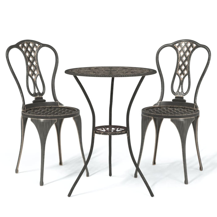 Set da Bistrot 3 pz in Alluminio Pressofuso Bronzo 317753