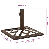 Base per Ombrellone Bronzo 44x44x31 cm in Ghisa 317762