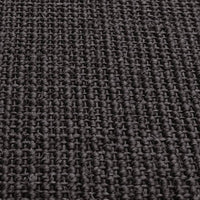 Tappeto in Sisal Naturale 66x350 cm Nero 136321