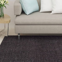 Tappeto in Sisal Naturale 66x350 cm Nero 136321