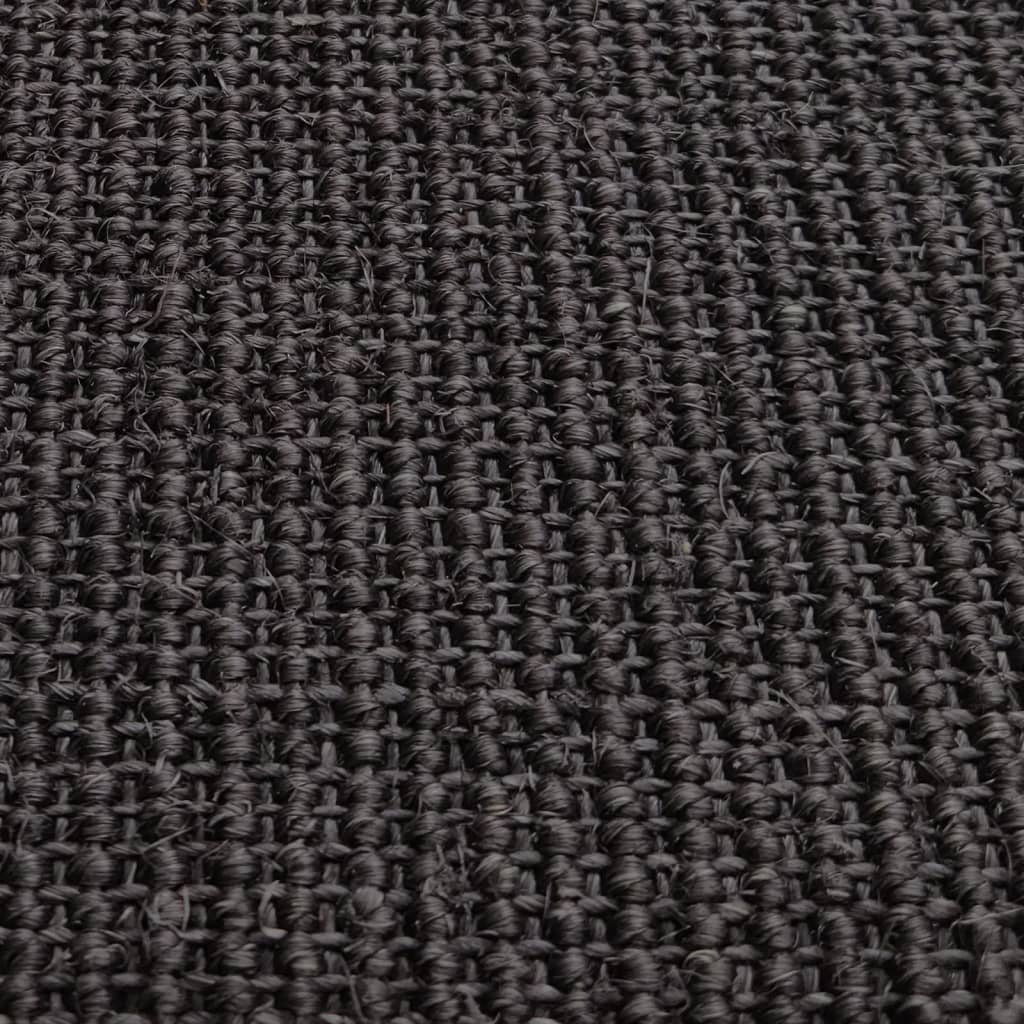 Tappeto in Sisal Naturale 80x300 cm Nero cod mxl 68707