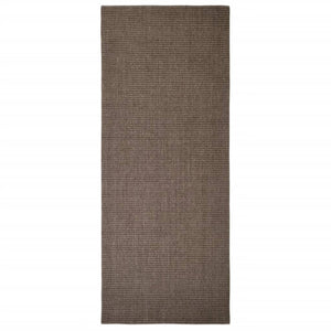 Tappeto in Sisal Naturale 80x200 cm Marrone 136342