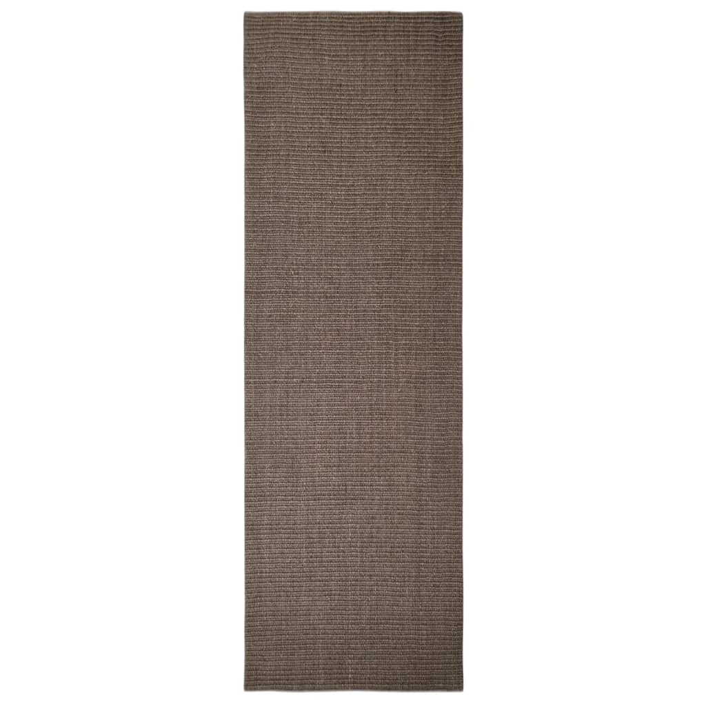 Tappeto in Sisal Naturale 80x250 cm Marrone cod mxl 62995