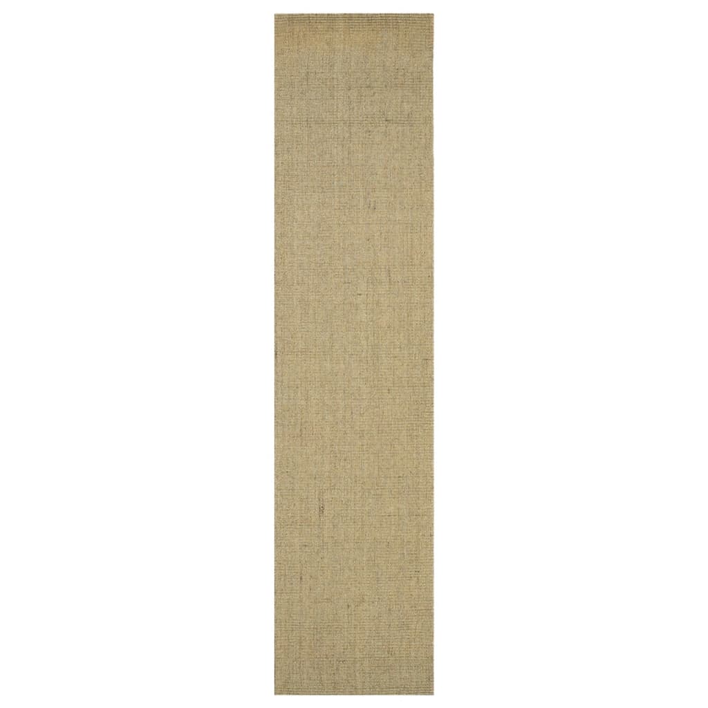 Tappeto in Sisal Naturale 80x350 cm Tortora 136381