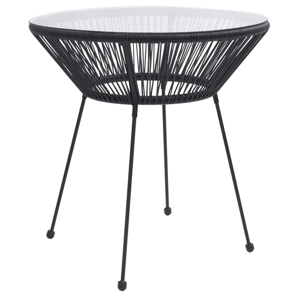 Set da Pranzo per Giardino 3 pz Nero 3085448