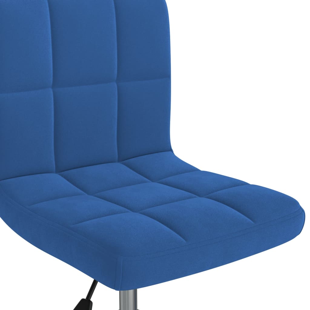 Sedia da Pranzo Girevole Blu in Velluto 3087600