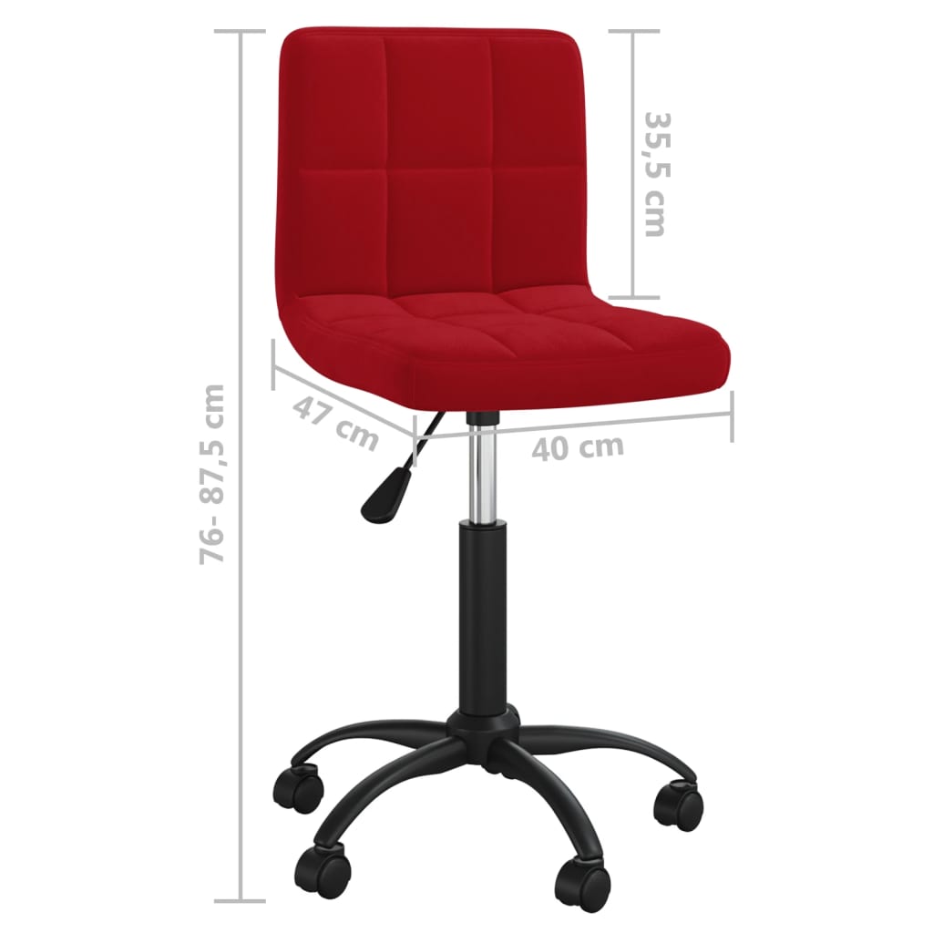 Sedia da Pranzo Girevole Rosso Vino in Velluto cod mxl 15753