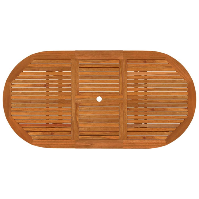 Set da Pranzo per Giardino 5 pz in Legno Massello di Eucalipto cod mxl 42749