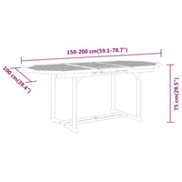 Set da Pranzo per Giardino 5 pz in Legno Massello di Eucalipto cod mxl 42749