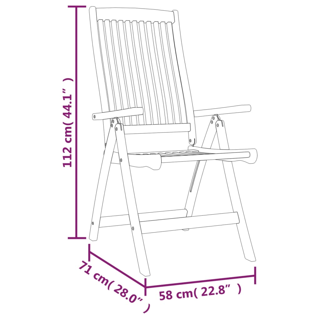 Set da Pranzo per Giardino 5 pz in Legno Massello di Eucalipto cod mxl 42749