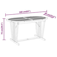 Set da Pranzo per Giardino 5 pz in Legno Massello di Eucalipto cod mxl 43235