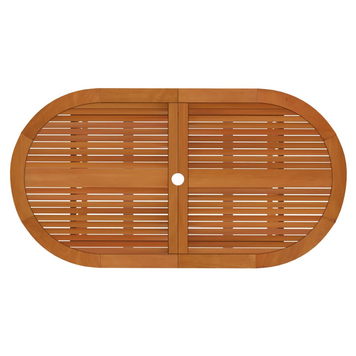 Set da Pranzo per Giardino 7 pz in Legno Massello di Eucalipto 3087339