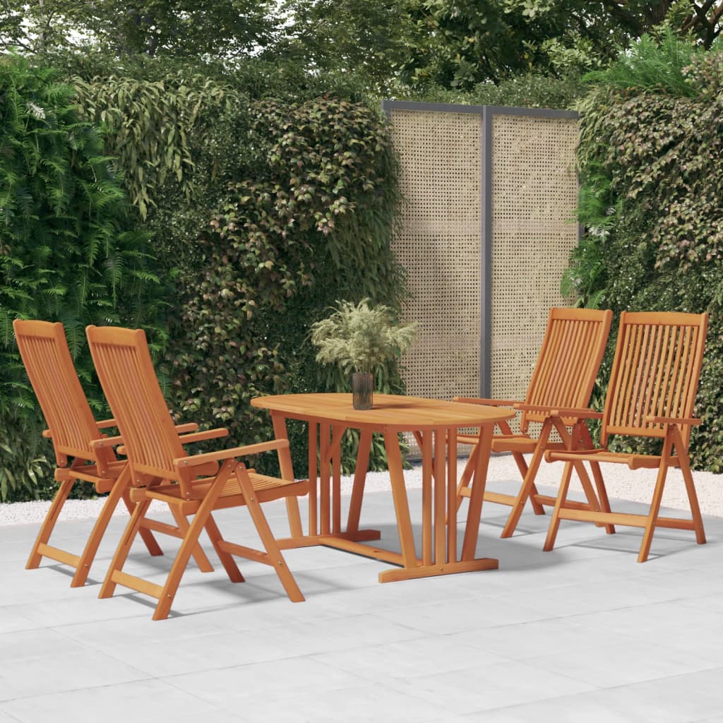 Sedie da Giardino Pieghevoli 4pz in Legno Massello di Eucalipto cod mxl 14195