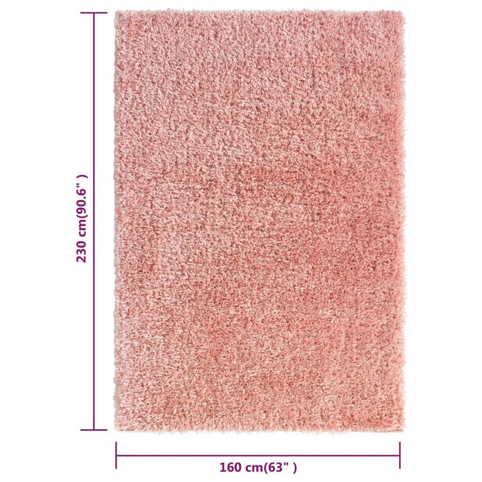 Tappeto Shaggy a Pelo Lungo Rosa 160x230 cm 50 mm cod mxl 65692