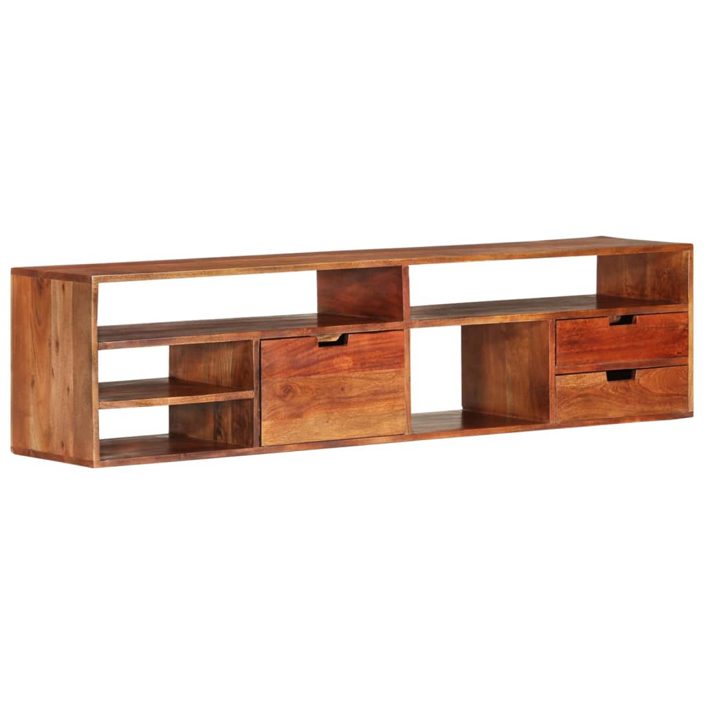 Mobile Porta TV 140x30x35 cm in Legno Massello di Acacia cod mxl 15566