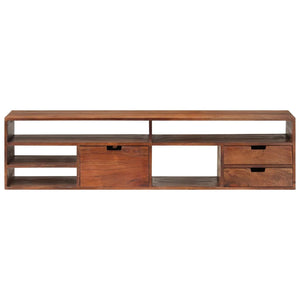 Mobile Porta TV 140x30x35 cm in Legno Massello di Acacia cod mxl 15566