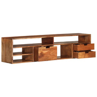 Mobile Porta TV 140x30x35 cm in Legno Massello di Acacia cod mxl 15566