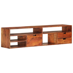 Mobile Porta TV 140x30x35 cm in Legno Massello di Acacia cod mxl 15566