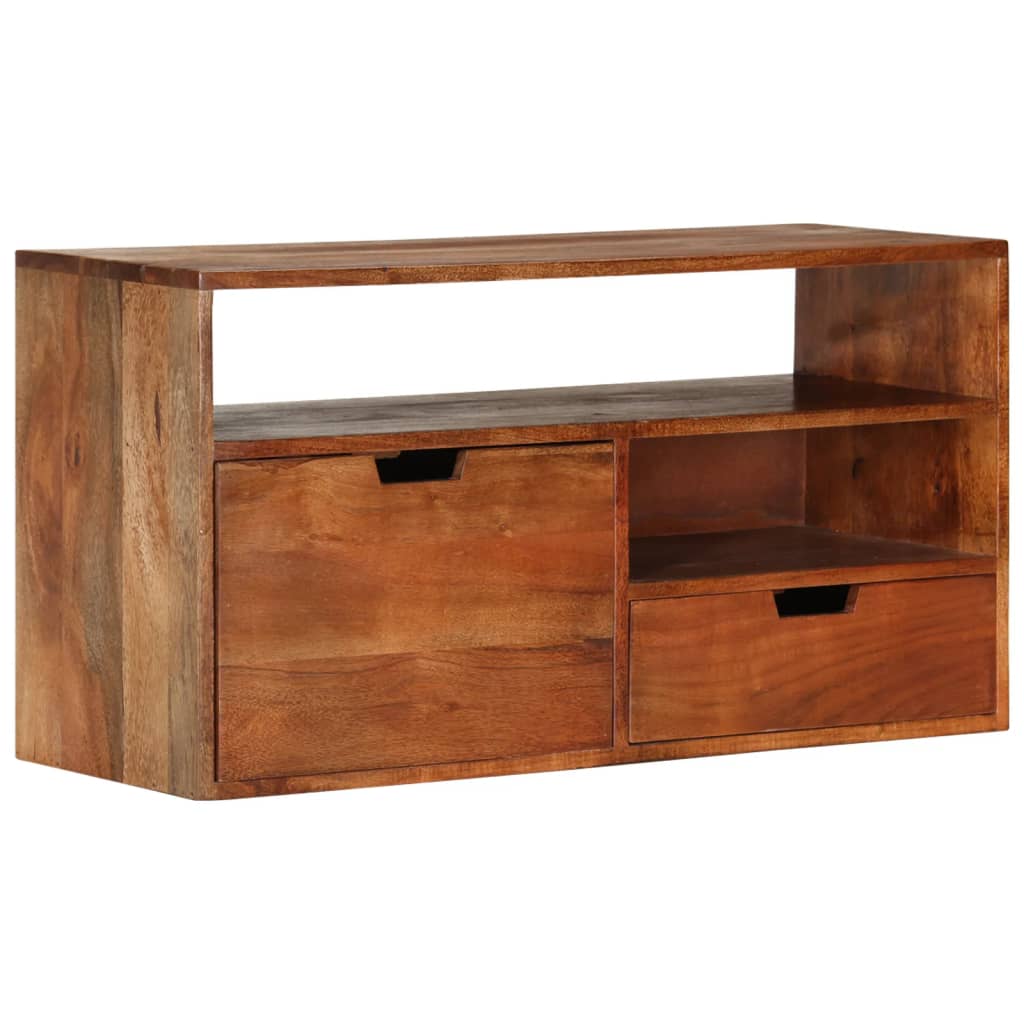 Mobile Porta TV 80x30x42 cm in Legno Massello di Acacia cod mxl 17635