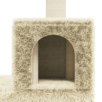 Albero per Gatti con Tiragraffi in Sisal Crema 188 cm 171488